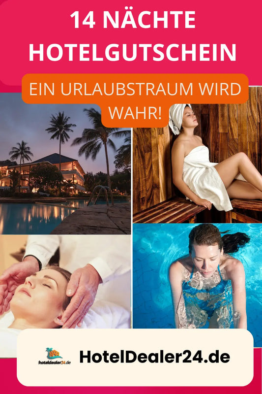 Digitaler Hotelgutscheincode – 14 Hotelübernachtungen für 2 Personen im Doppelzimmer