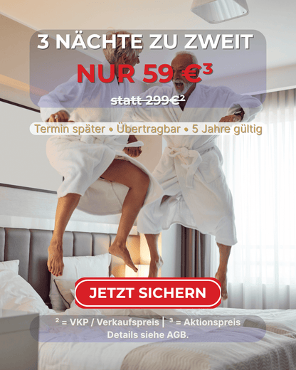 3 Nächte Multi-Hotelgutschein für 2 Personen im Doppelzimmer bis zu 5⭐