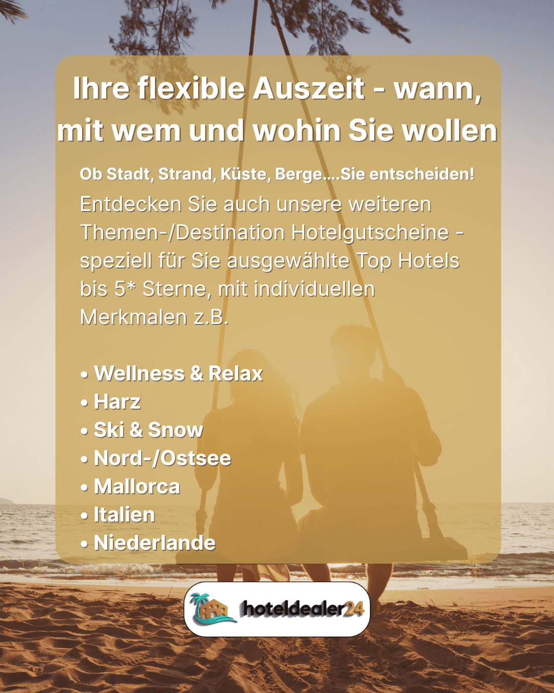 Nord- & Ostsee Hotelgutschein – 3, 7 oder 14 Nächte für 2 Personen im DZ bis zu 5⭐