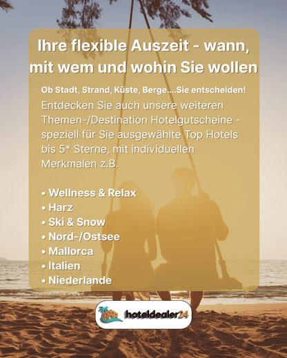 Nord- & Ostsee Hotelgutschein – 3, 7 oder 14 Nächte für 2 Personen im DZ bis zu 5⭐